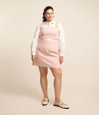 Pollera Corta en Tweed de Cuadros Curve & Plus Size 1