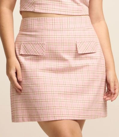 Pollera Corta en Tweed de Cuadros Curve & Plus Size 2