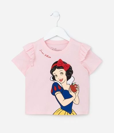 Blusa Evasê Infantil con Volado y Estampa Brancanieves - Talle 1 a 6 años
