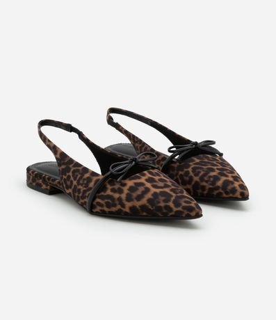 Zapatilla Slingback Estampa Animal Print y Lacito 2