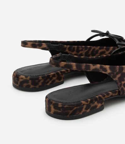 Zapatilla Slingback Estampa Animal Print y Lacito 3