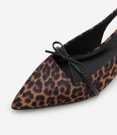Zapatilla Slingback Estampa Animal Print y Lacito 6