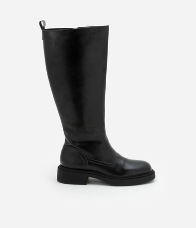 Bota en PU con Caña Larga y Ancha