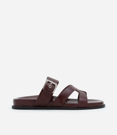 Sandalia Plana con Hebilla y Tira en H 1