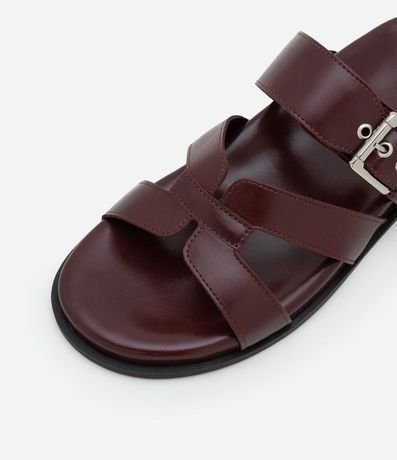 Sandalia Plana con Hebilla y Tira en H 5