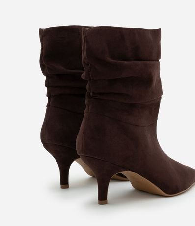 Bota Slouch con Punta Fina en PU y Gamuza 3