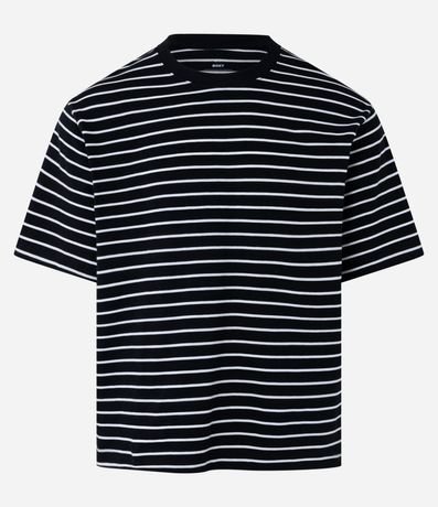 Remera Boxy en Algodón con Estampa de Rayas Finas 6
