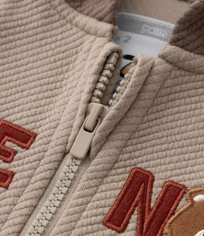 Saco Infantil Texturizado con Estampa Osito - Talle 1 a 6 años 6