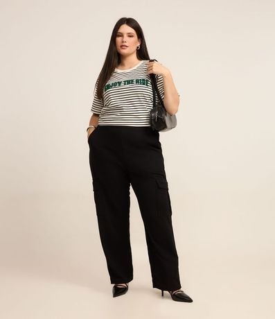 Pantalón en Crepé con Bolsillo Cargo Curve & Plus Size 1