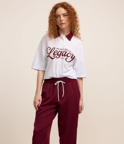 Pantalón Sastrería con Detalle Contrastante y Elástico en la Cintura 2