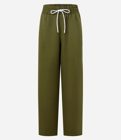 Pantalón Sastrería con Detalle Contrastante y Elástico en la Cintura 5