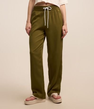 Pantalón Sastrería con Detalle Contrastante y Elástico en la Cintura 3