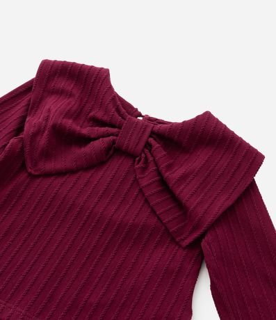 Blusa Infantil Texturizada con Lazo Grande Aplicado - Talle 1 a 6 años 5