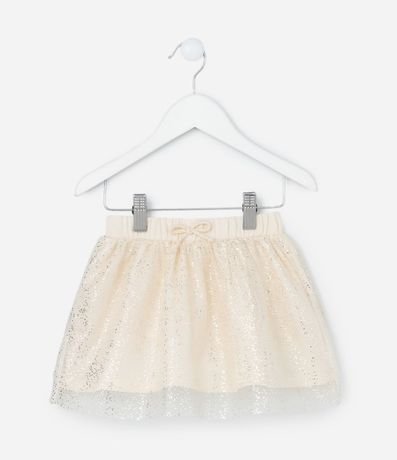 Pollera Infantil en Tule con Brillos - Talle 1 a 6 años