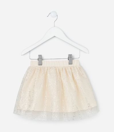 Pollera Infantil en Tule con Brillos - Talle 1 a 6 años 2