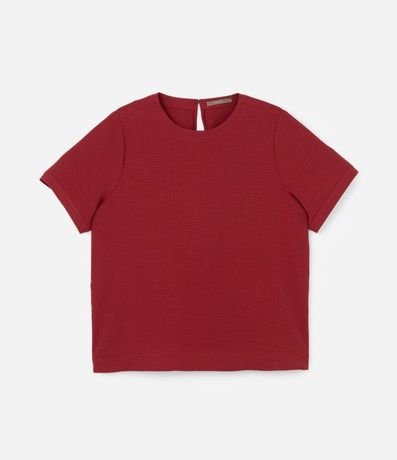Blusa Manga Corta Texturizada con Detalle en el Cuello Curve & Plus Size 5
