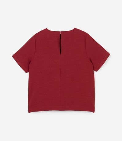 Blusa Manga Corta Texturizada con Detalle en el Cuello Curve & Plus Size 6