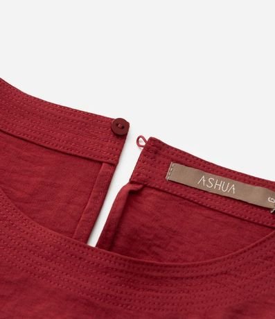 Blusa Manga Corta Texturizada con Detalle en el Cuello Curve & Plus Size 8