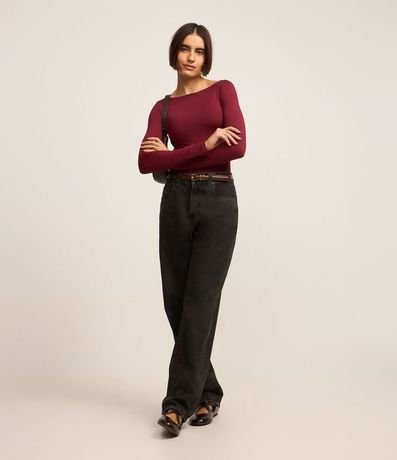 Body Básico en Media Mlla con Escote Bote 2