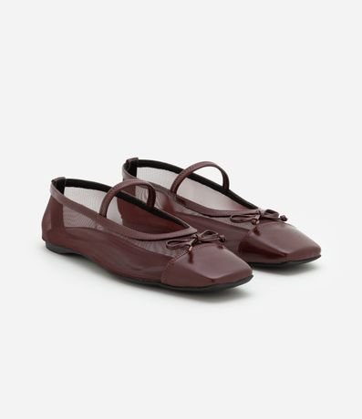 Zapatilla en PU con Puntera Cuadrada y Detalle con Transparencia 2