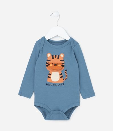 Body Infantil con Estampa Interactiva de Tigrito - Talle 0 a 18 meses