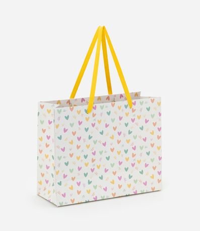 Embalaje de Regalo con Estampa de Corazones Coloridos y Asa