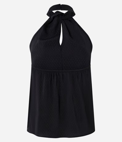 Blusa Frente Única en Chiffon con Cuello Halter 7