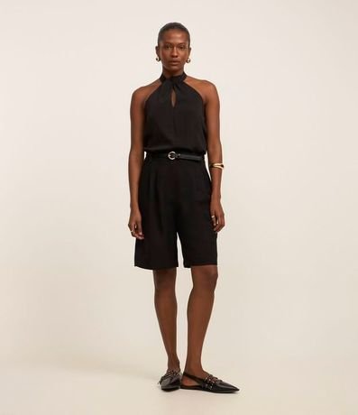 Blusa Frente Única en Chiffon con Cuello Halter 2