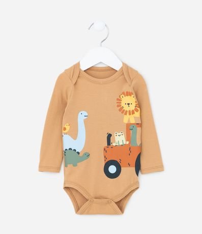 Body Infantil con Estampa Animalitos - Talle 0 a 18 meses
