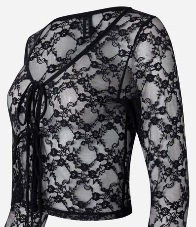 Blusa en Encaje con Lacitos Delanteros 7