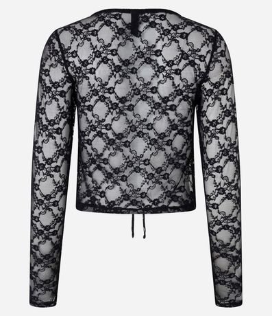 Blusa en Encaje con Lacitos Delanteros 8