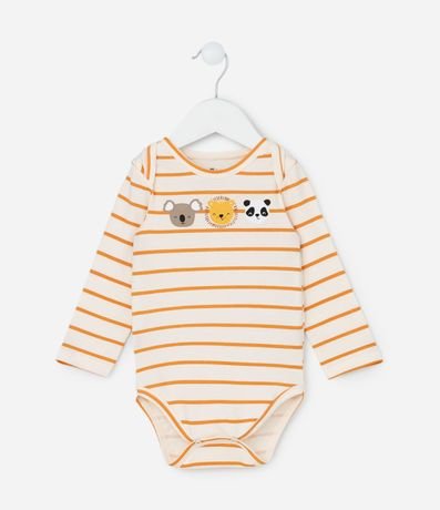 Body Infantil con Estampa de Animalitos - Talle 0 a 18 meses