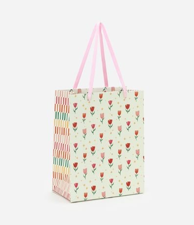 Embalaje de Regalo Pequeña con Estampa de Tulipa
