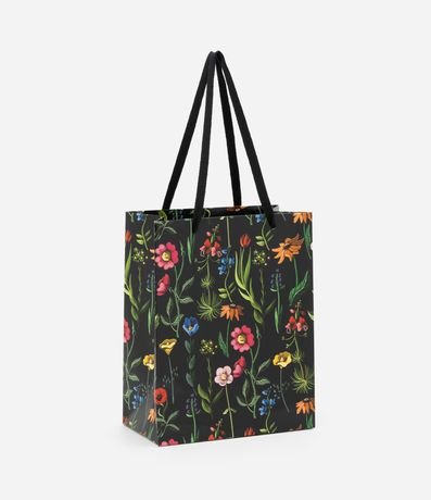 Embalaje de Regalo Pequeño con Estampa Floral y Correa de Cuerda