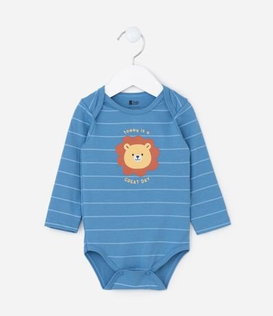 Body Infantil con Estampa de Leãozinho - Tam  0 a 18 meses
