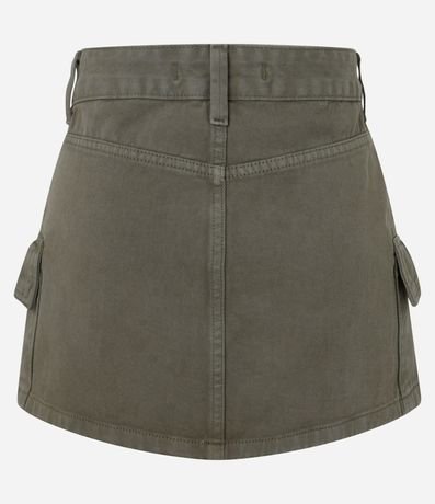 Pollera Corta en Sarga con Bolsillos Cargo 2