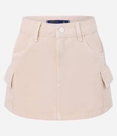 Pollera Corta en Sarga con Bolsillos Cargo 5