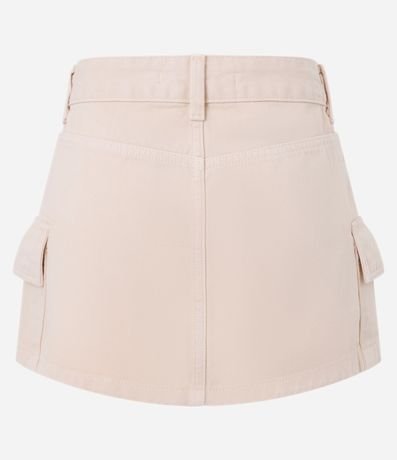 Pollera Corta en Sarga con Bolsillos Cargo 6