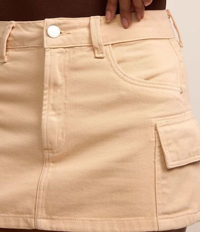 Pollera Corta en Sarga con Bolsillos Cargo 4