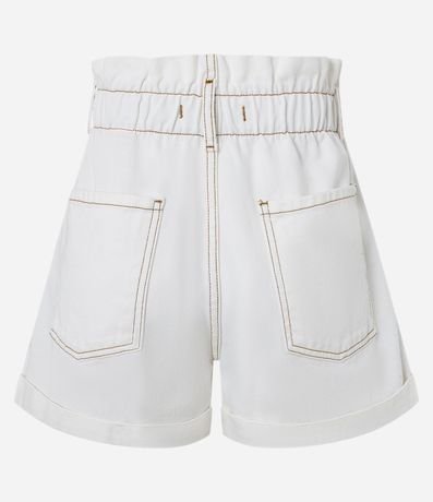 Short Baggy en Sarga con Cintura Doble y Elástico en la Cintura 2