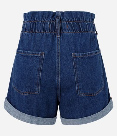 Short Baggy Jeans con Elástico en la Cintura y Bajo Plegado 4
