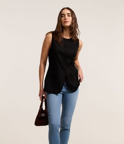 Pantalón Skinny en Jeans con Tiro Alto 2