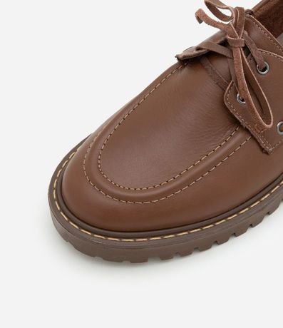 Zapato Dockside en Cuero con Suela track y Detalle de Ojale 5