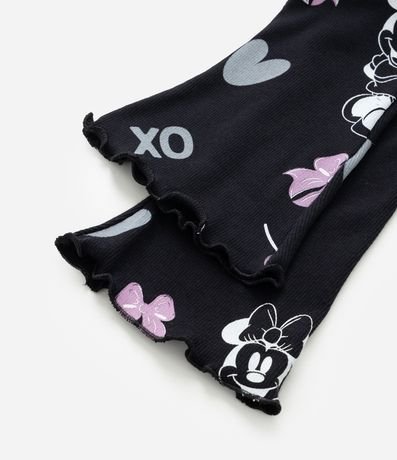 Conjunto Infantil con Estampa da Minnie y Pantalón Flare Acanalada - Talle 2 A 5/6 7