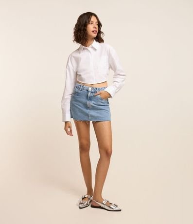 Pollera Corta en Jeans Básica