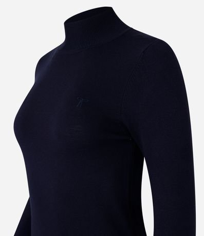Blusa Manga Larga en Viscosa con Cuello Alto 7
