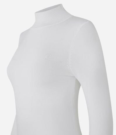Blusa Manga Larga en Viscosa con Cuello Alto 6
