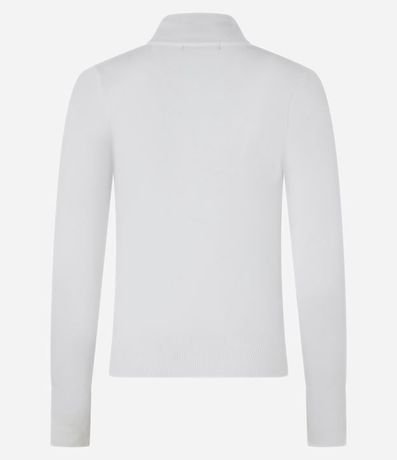 Blusa Manga Larga en Viscosa con Cuello Alto 7