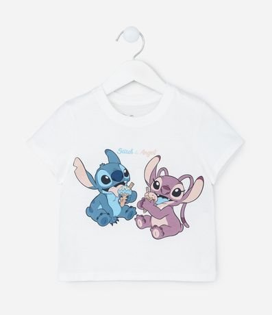 Remera Infantil con Estampa Stitch y Angel - Talle 1 a 6 años