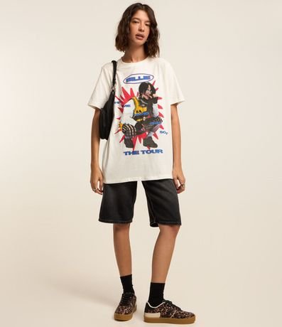 Remera T-shirt en Algodón con Estampa Billie Eilish 2